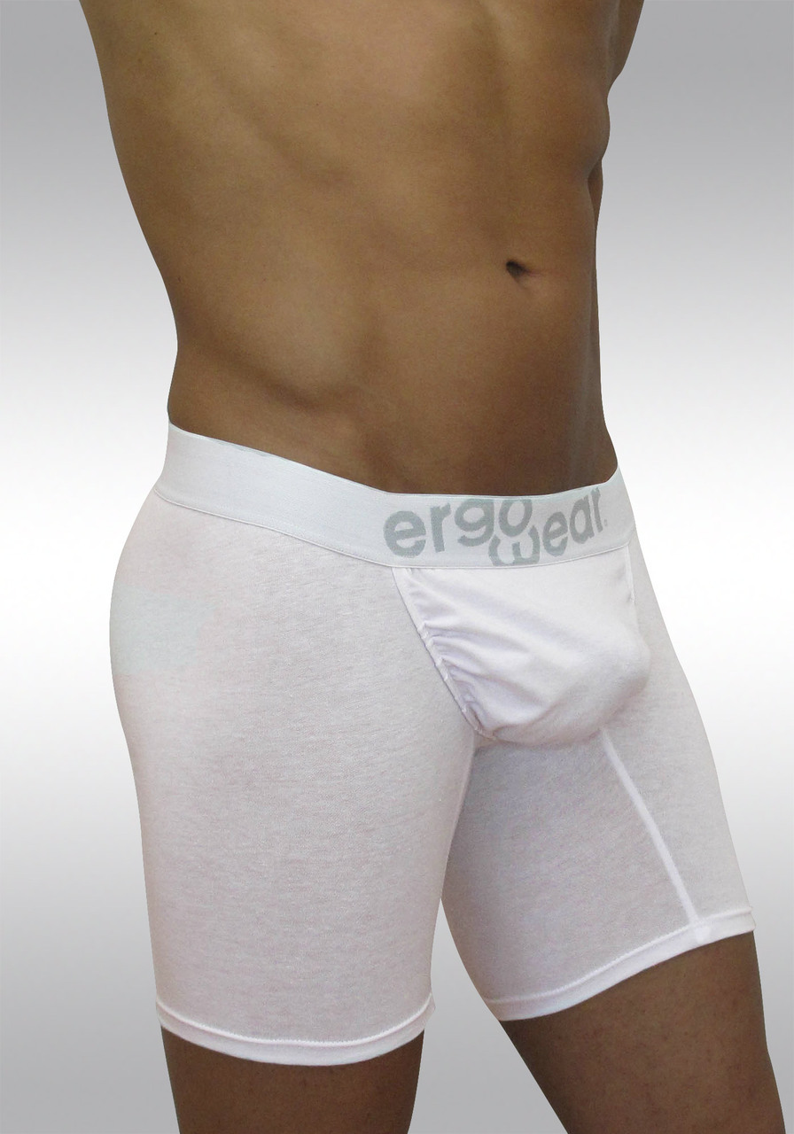 FEEL classic ergonomic men's pouch midcut boxer brief white - side