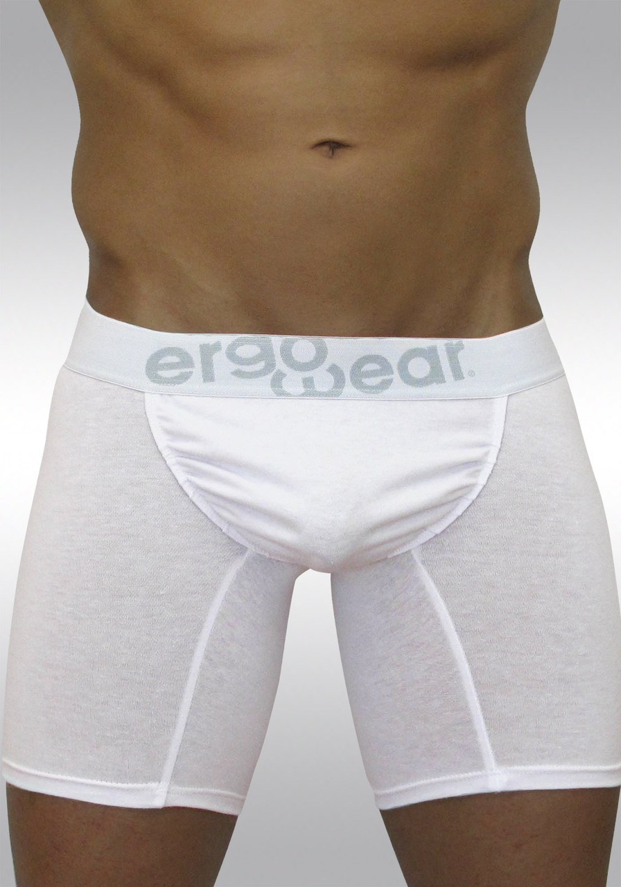 FEEL classic ergonomic men's pouch midcut boxer brief white - front B