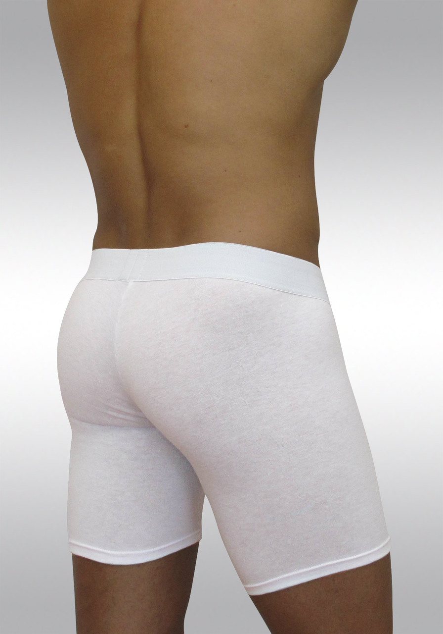 FEEL classic ergonomic men's pouch midcut boxer brief white - back