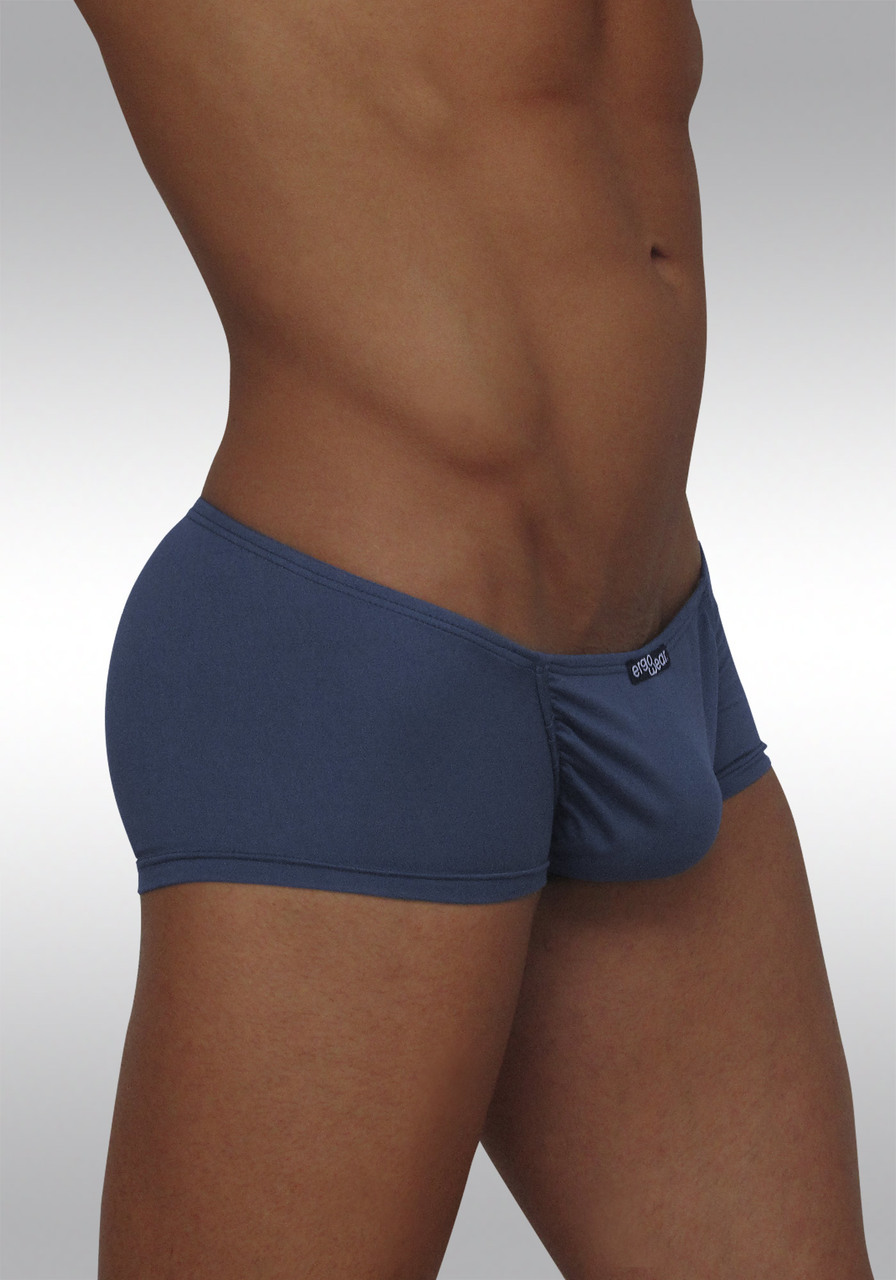 Blue Bijou TERRA mini boxer in Feel Suave microfiber with enhancing pouch - side