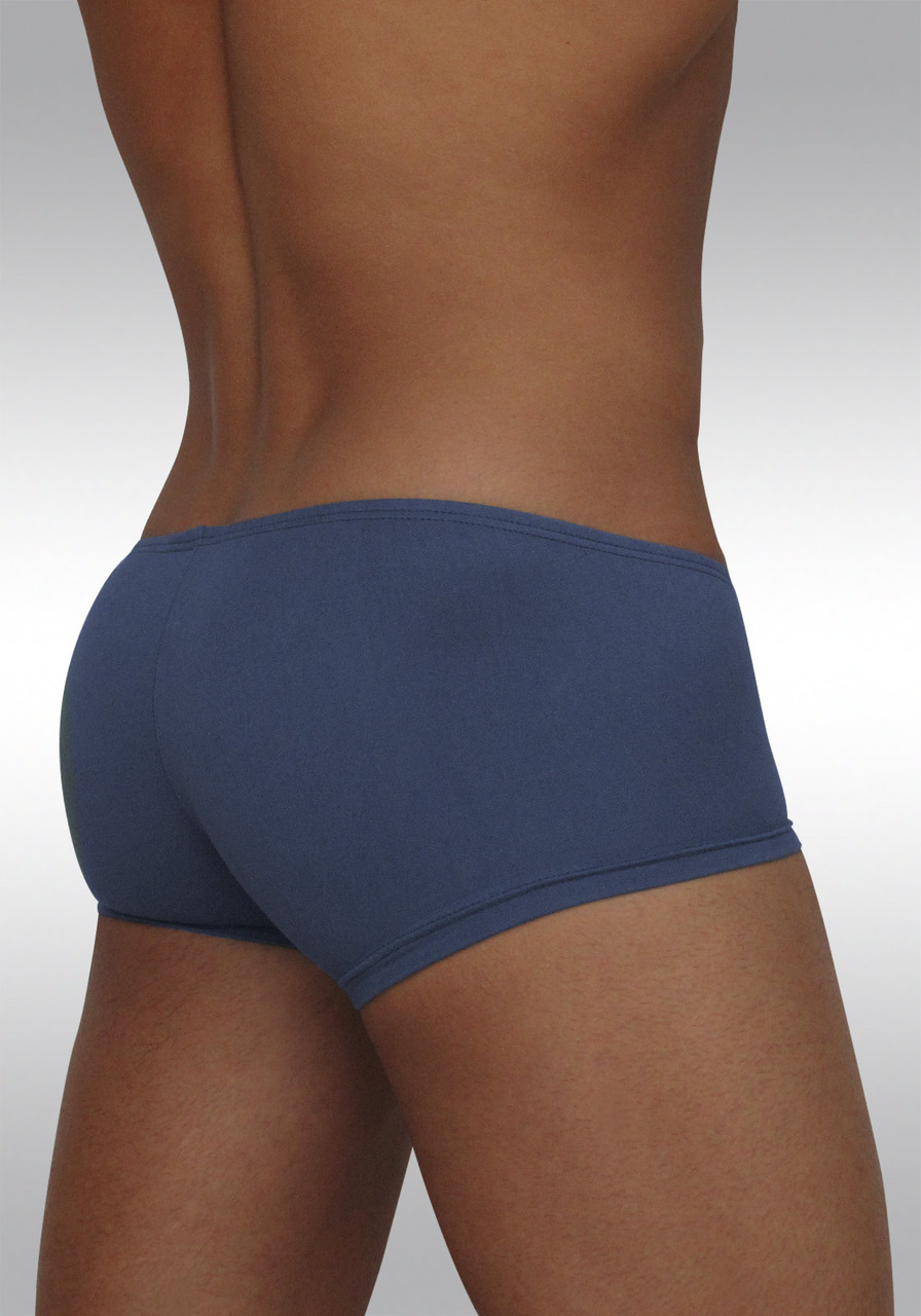 Blue Bijou TERRA mini boxer in Feel Suave microfiber with enhancing pouch - back