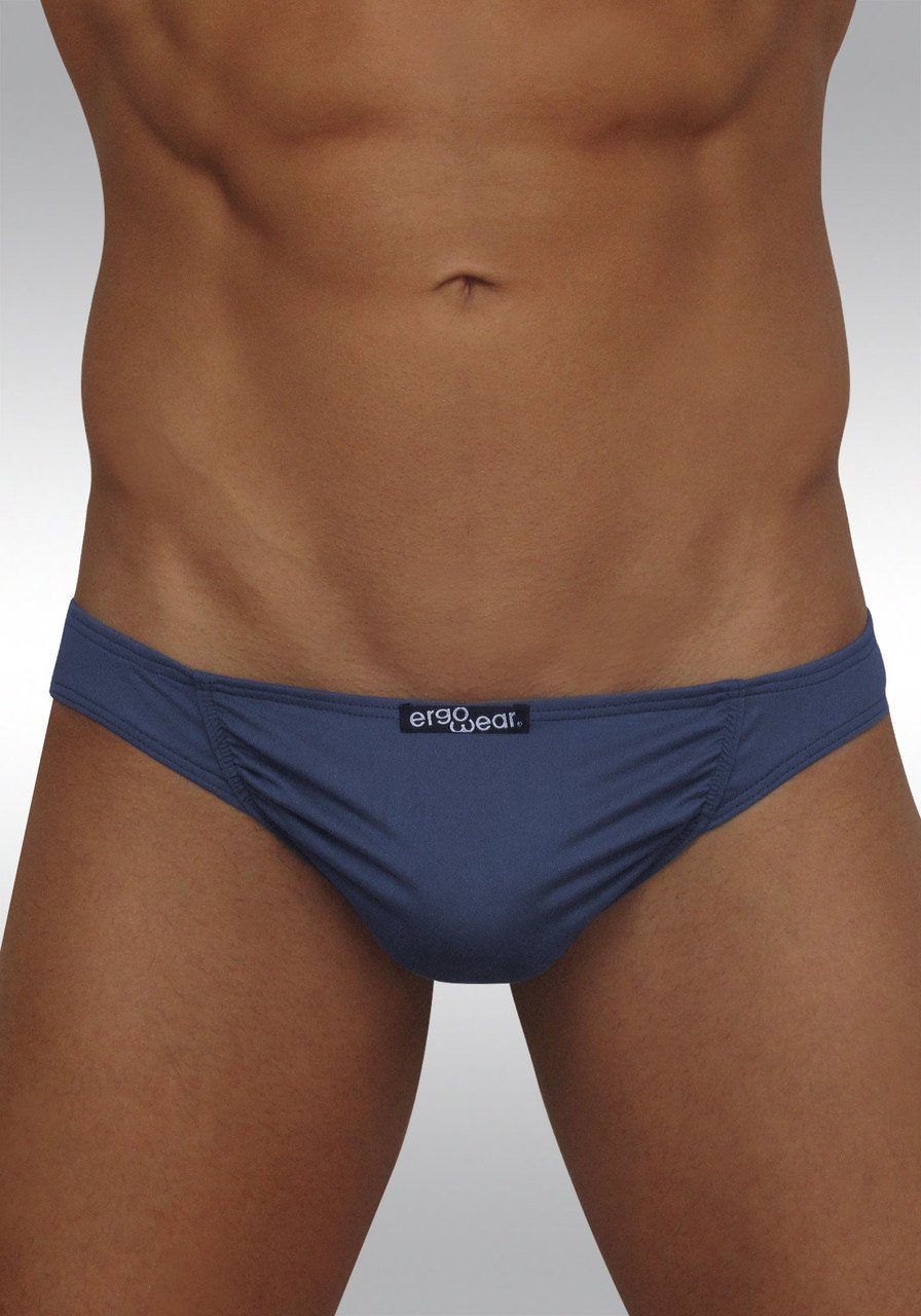 Blue Bijou TERRA thong in Feel Suave microfiber with enhancing pouch - Front B