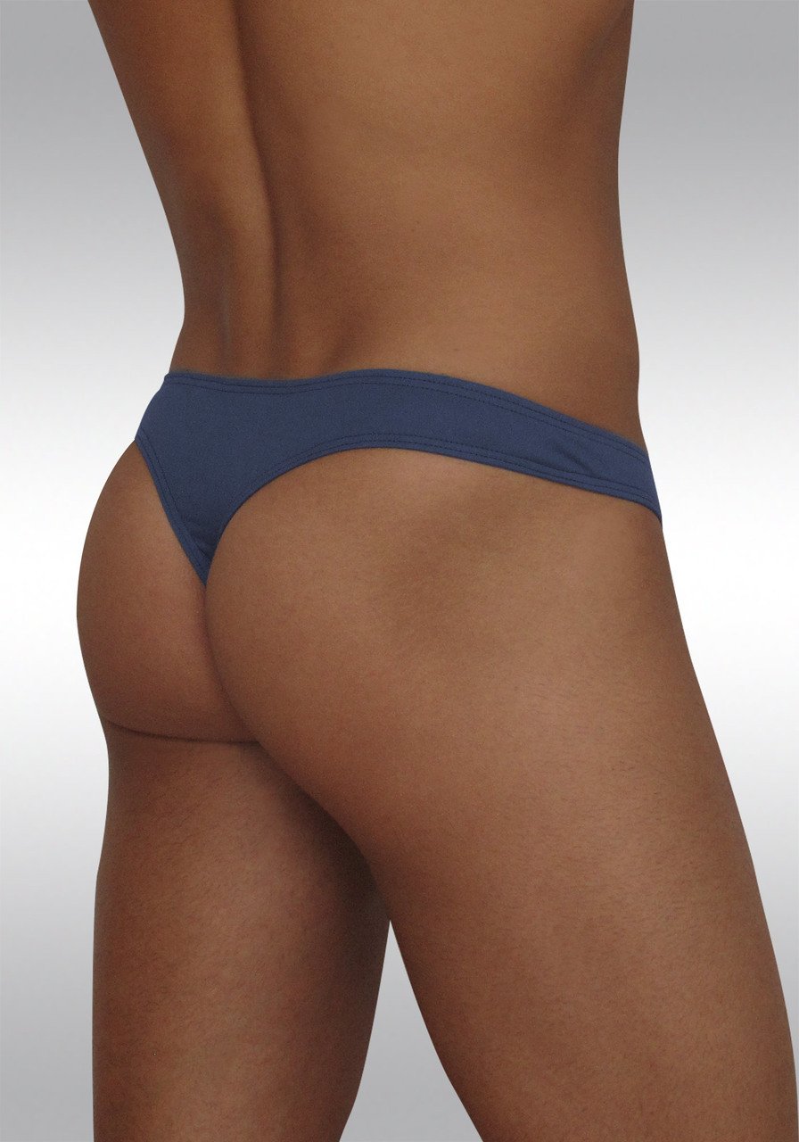 Blue Bijou TERRA thong in Feel Suave microfiber with enhancing pouch - Back