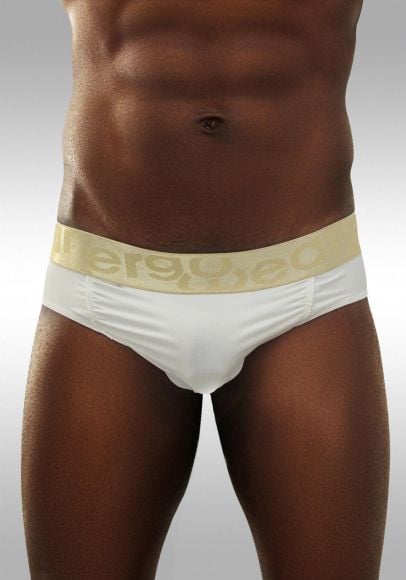 FEEL Classic XV - Men's Pouch Brief - White/Gold - Front