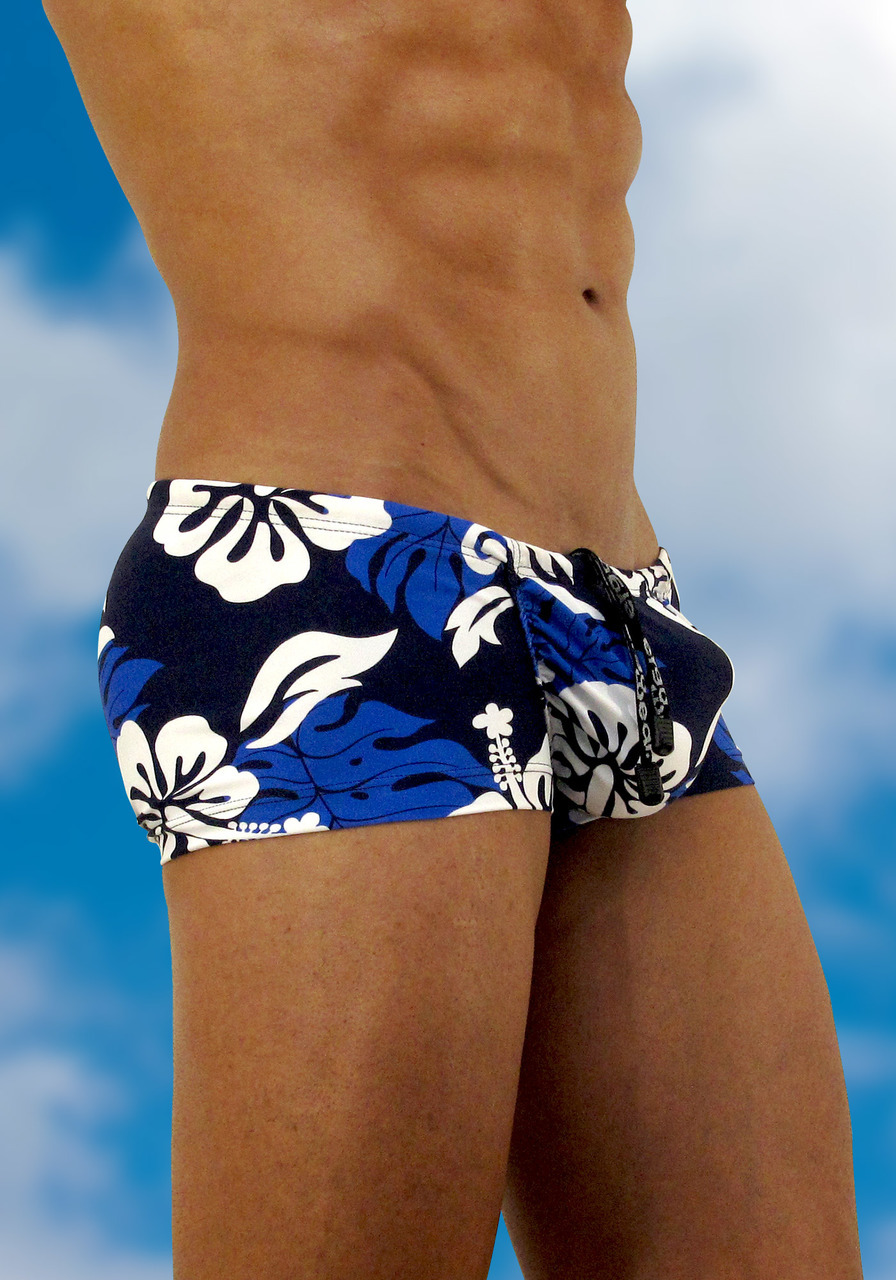 Men's swimwear with pouch FEEL Bondi mini trunk - side view
