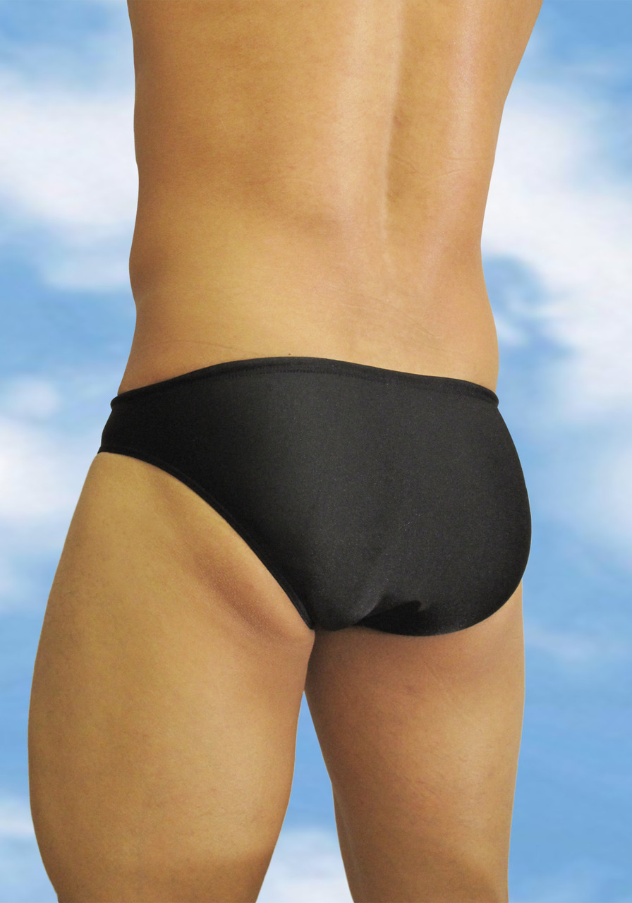 Men's bikini swimwear with enhancing pouch Feel black - Back