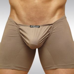 Skin colored mink midcut boxer brief Feel Suave microfiber with enhancing pouch - front 2