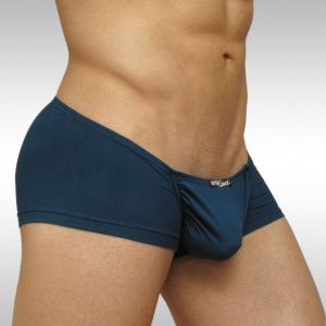 dark turquoise mini boxer Feel Suave microfiber with enhancing pouch - side