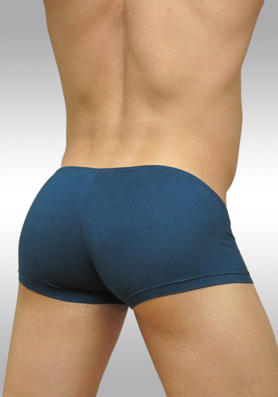 dark turquoise mini boxer Feel Suave microfiber with enhancing pouch - back