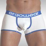 cheap mens underwear - ergowear sale - MAX Contrast Boxer for men White/blue - front