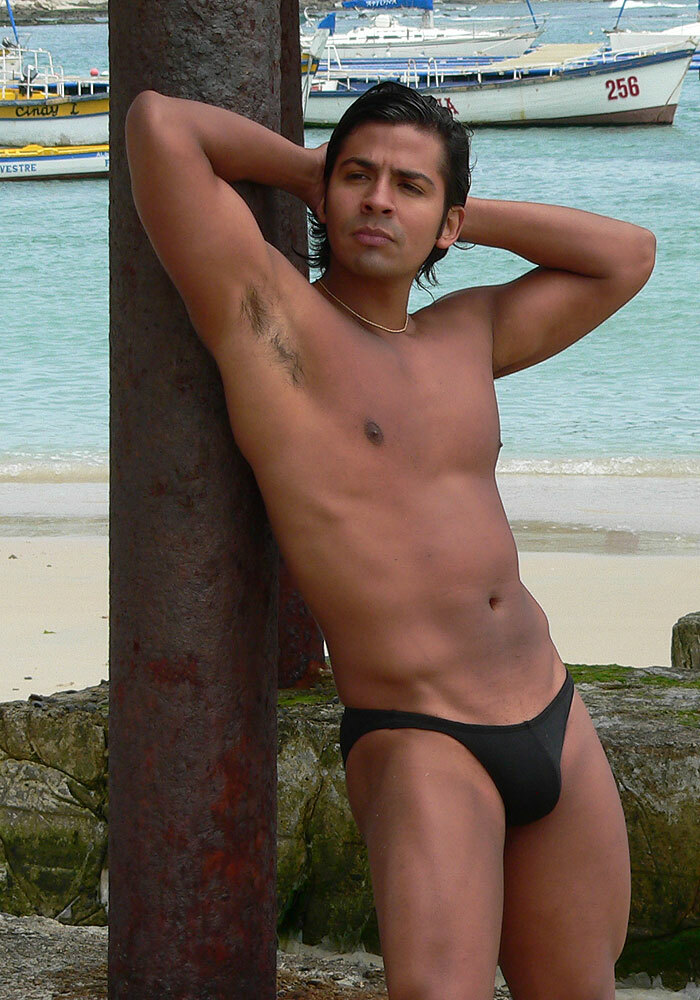 JASZ Swimsuit Bikini black standing beside pole