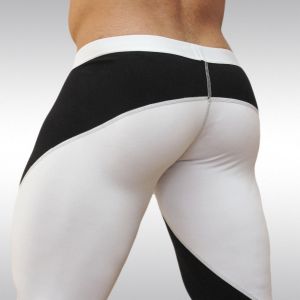 Compression Shorts with MAX Pouch in black/white - Back