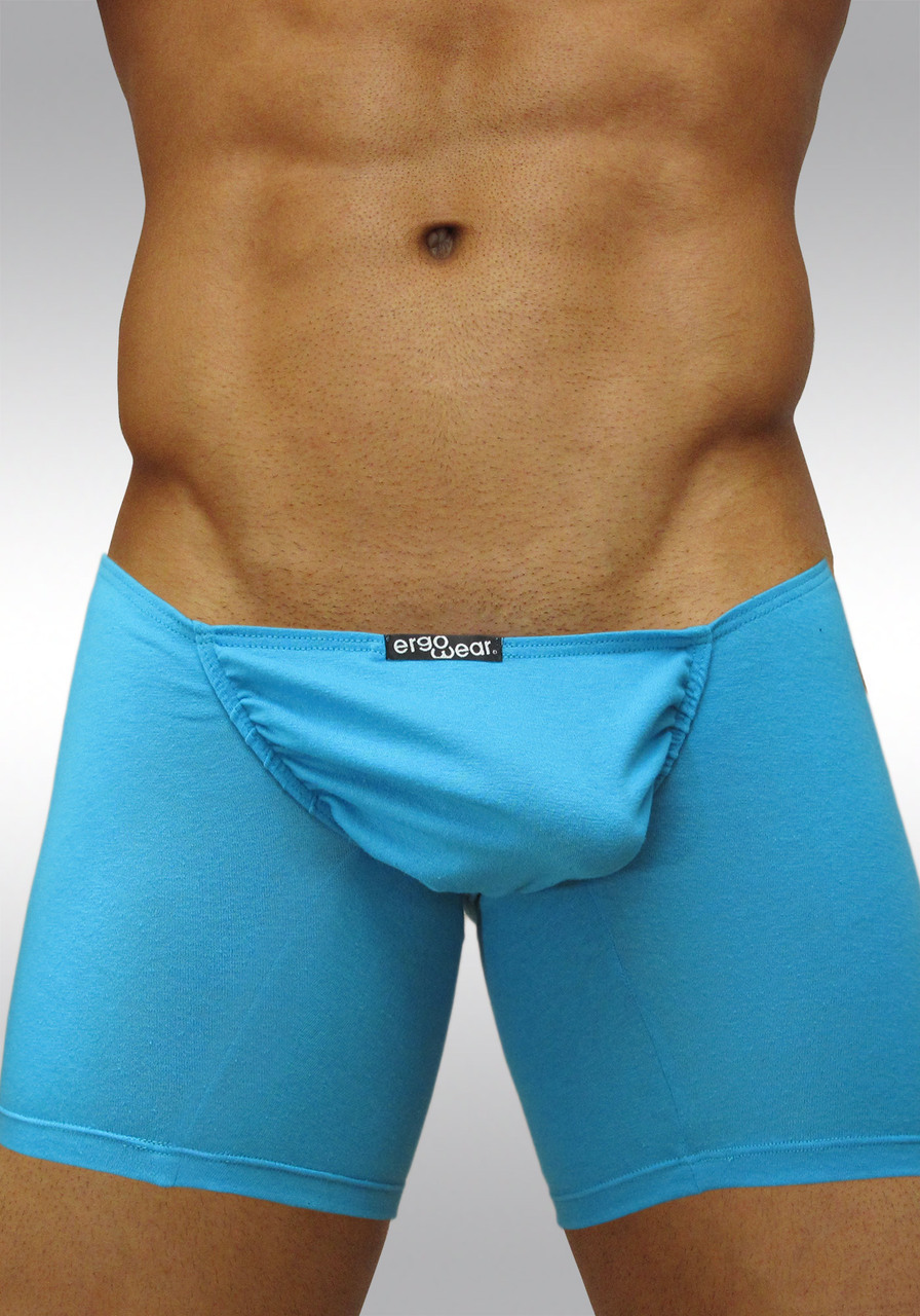 Calypso blue Midcut boxer brief with FEEL pouch, mens ergonomic underwear - Front2