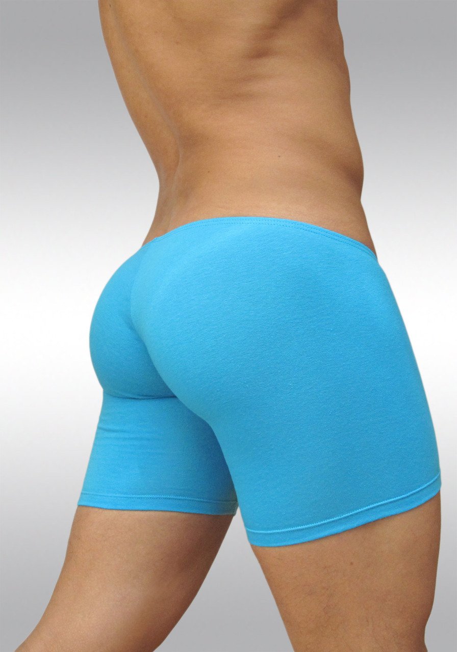 Calypso blue Midcut boxer brief with FEEL pouch, mens ergonomic underwear - Back
