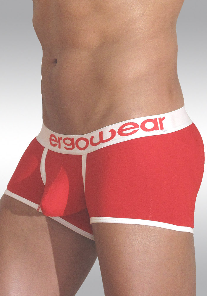Ergowear Cotton-Lycra MAX Contrast Pouch Boxer Red/white side
