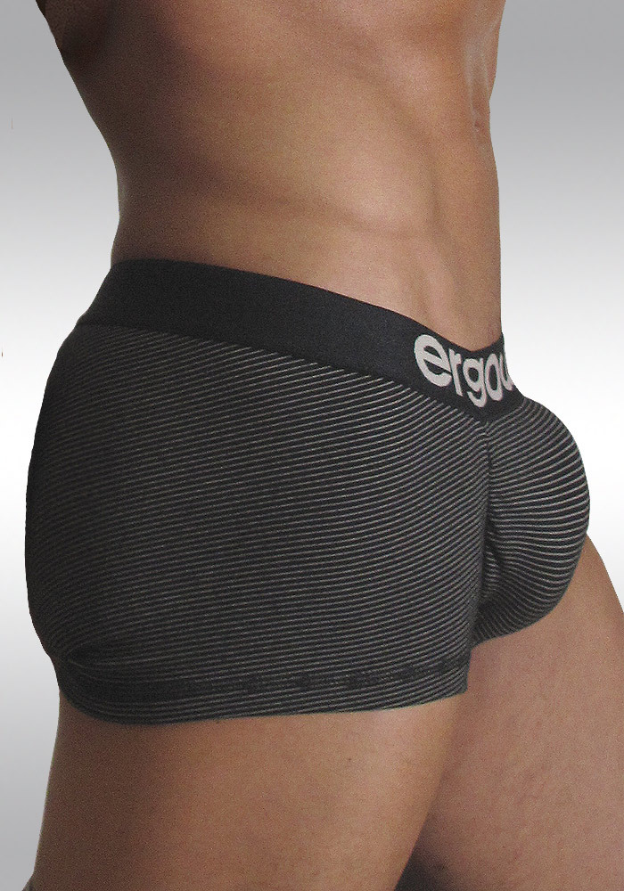 Pouch Boxer InCopper PLUS Black with White Pinstripes by Ergowear - Side - small size mens underwear