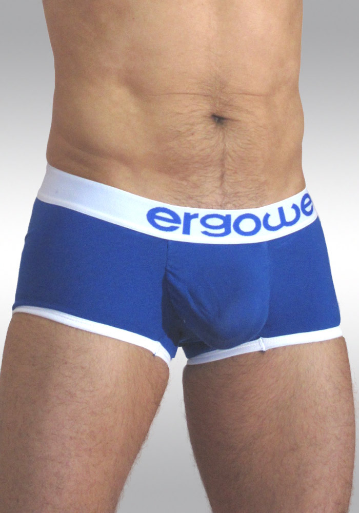 Ergowear Pouch Boxer Blue/White PLUS in Cotton-Lycra - Front view