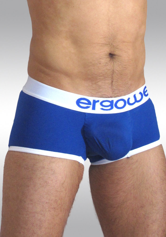 Ergowear Pouch Boxer Blue/White PLUS in Cotton-Lycra - Side view