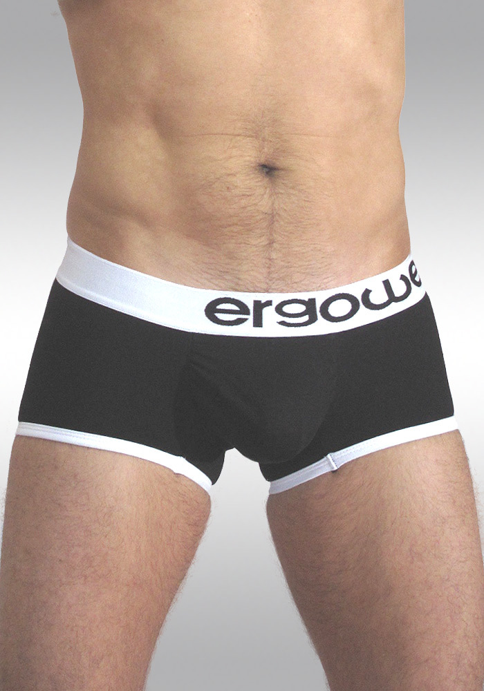Ergowear Cotton-Lycra Pouch Boxer Black and White Front