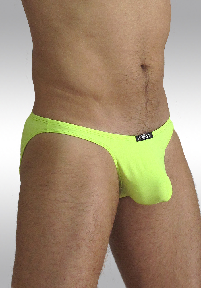 Ergowear Pouch Microfiber Bikini X3D Lime Fluor Side - Small size mens underwear