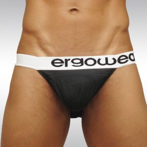 Ergowear PLUS Bikini Black/White with pouch - front view