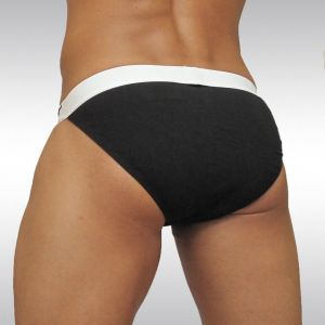 Ergowear PLUS Bikini Black/White with pouch - back view