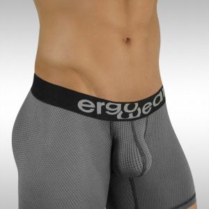 Men's mesh midway briefs with MAX pouch Grey - Side