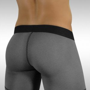 Men's mesh midway briefs with MAX pouch Grey - Back