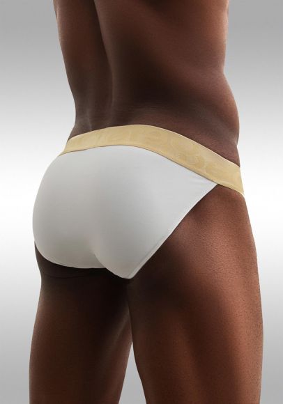 MAX XV - Men's Bikini - White/Gold - Back