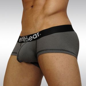 Mens mesh boxers with MAX pouch Grey - side