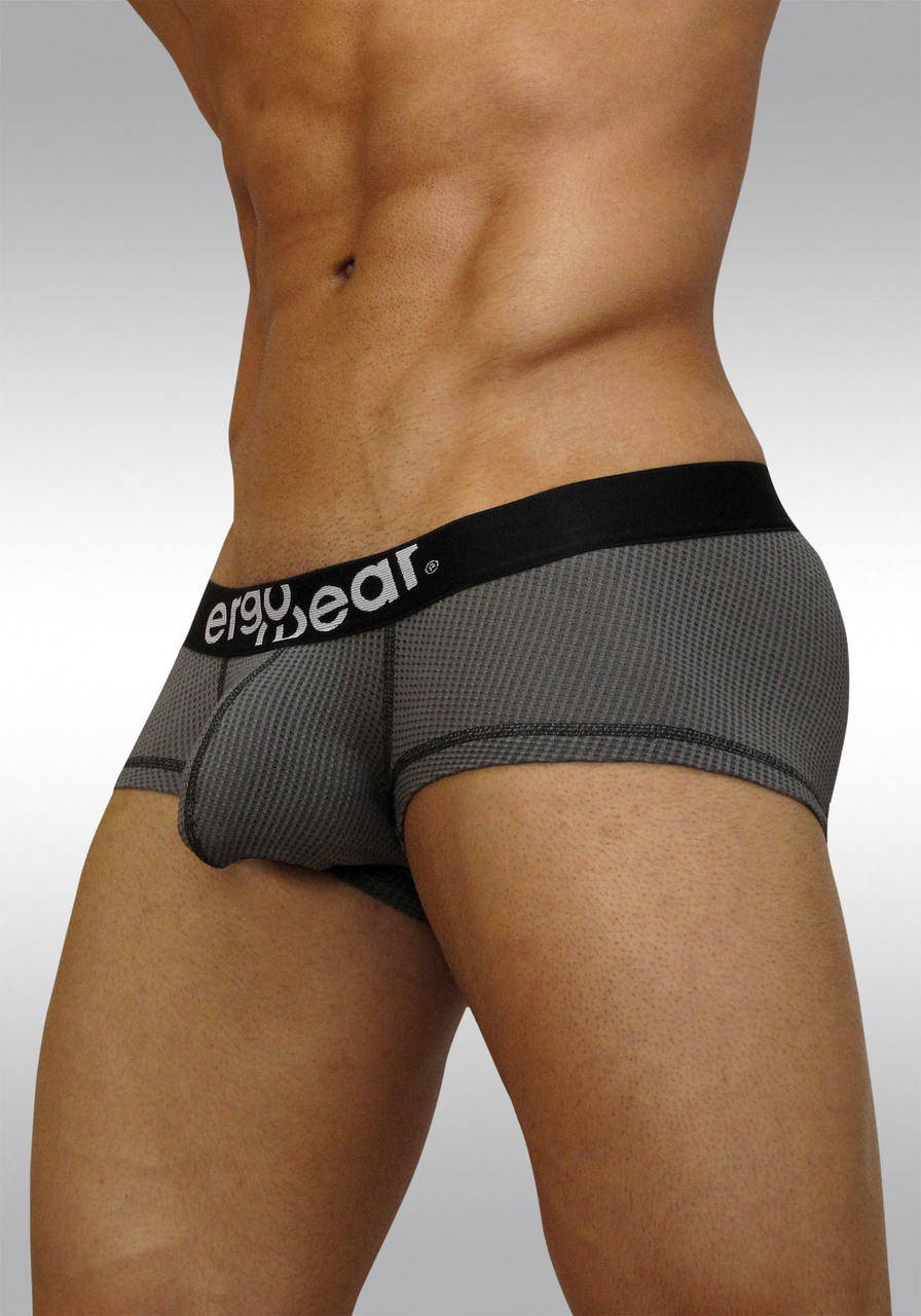 Mens mesh boxers with MAX pouch Grey - side