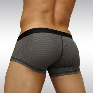 Mens mesh boxers with MAX pouch Grey - back