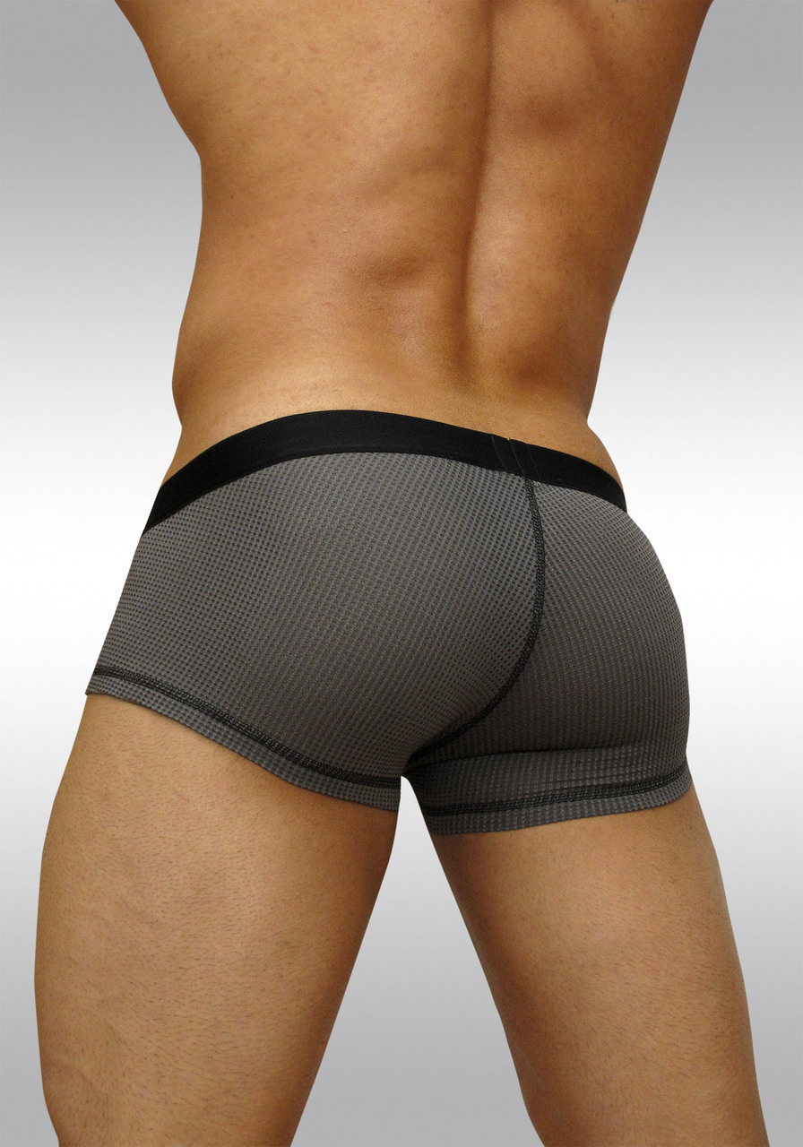 Mens mesh boxers with MAX pouch Grey - back