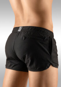 Men's Gym Short Black Rear View - Ergowear