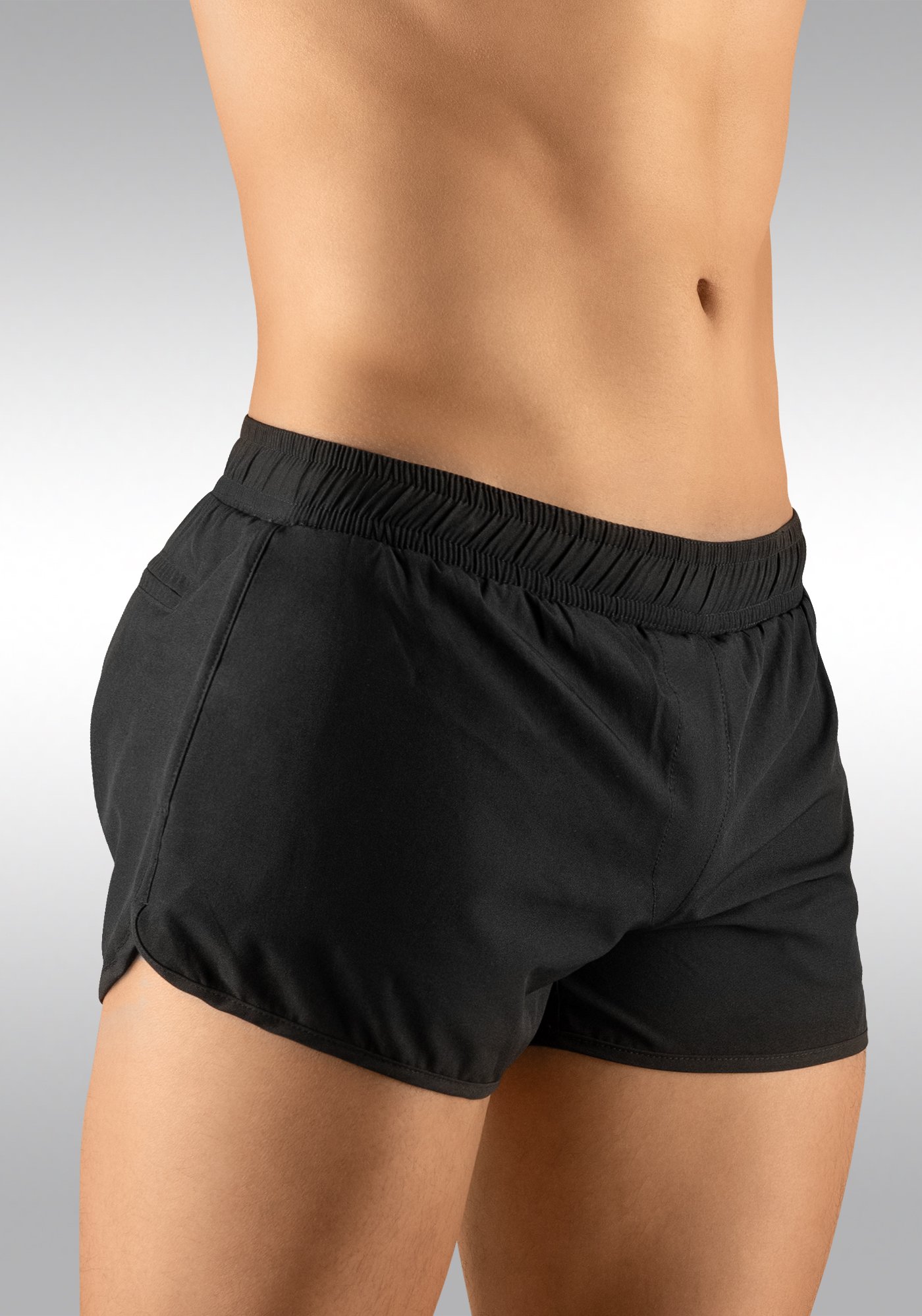 Men's Gym Short Black Side View - Ergowear