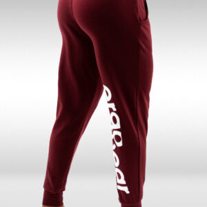 men burgundy joggers