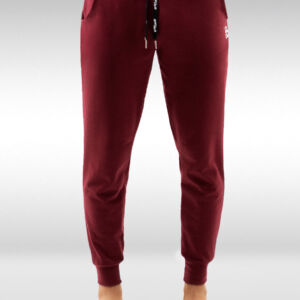 men burgundy joggers