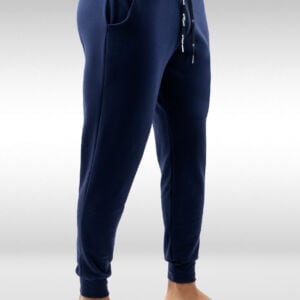 men dark blue joggers side