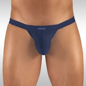 mens thongs navy blue