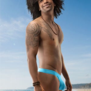 swim thong neon aqua