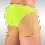 Board Short Yellow with Built In Pouch Underwear