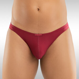 pouch thong burgundy red