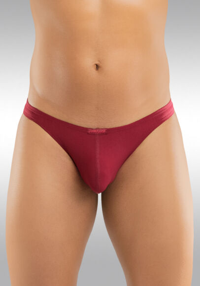 pouch thong burgundy red