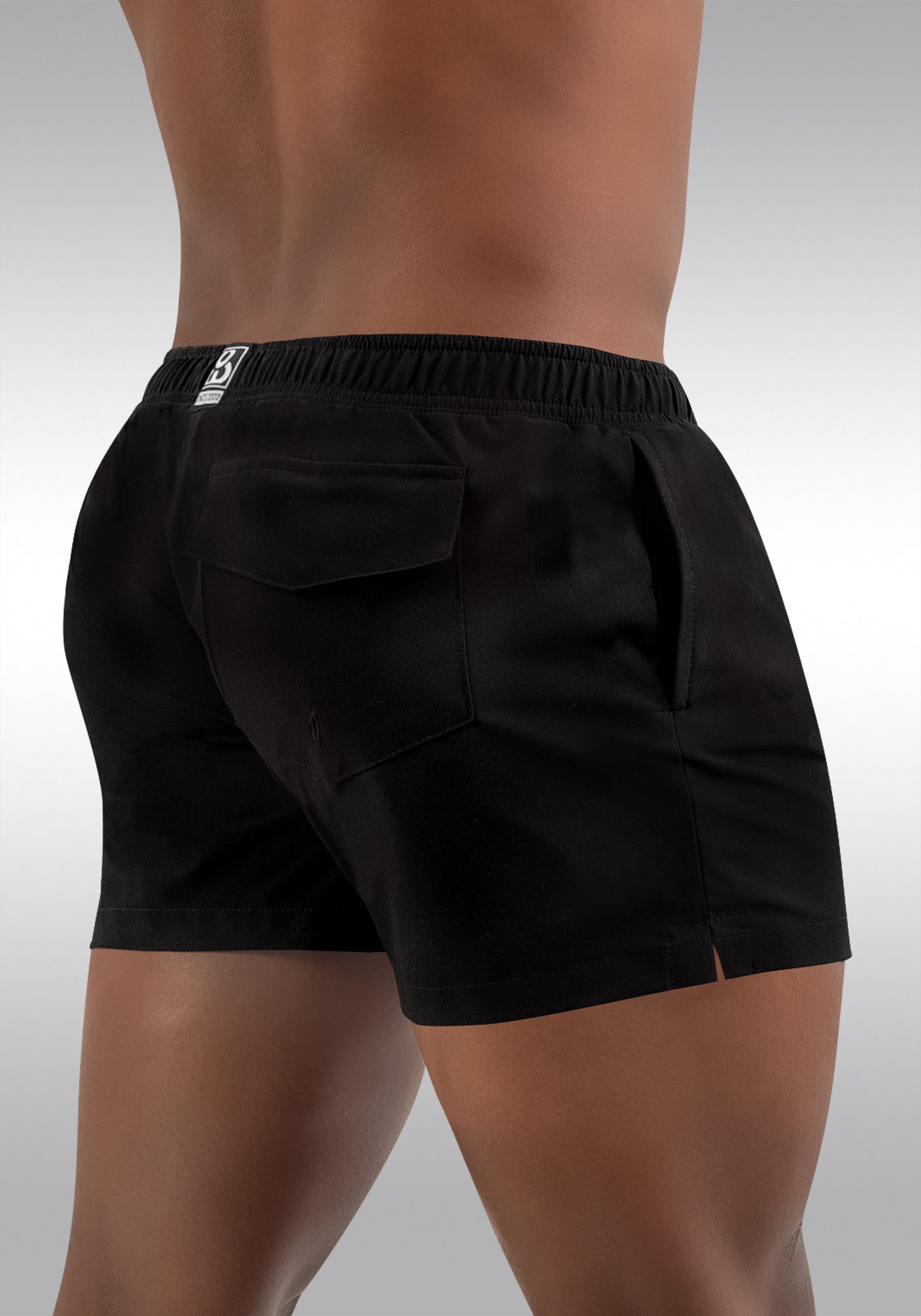 Ergowear GYM & Swim Short with Built-In X4D Thong Black