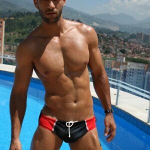 FLEX Swimsuit - Black/Red - Image 2