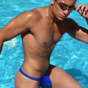 X3D Thong Swimsuit - Royal - Image 3