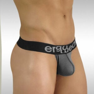 MAX MESH Thong - Grey/Black - Image 1