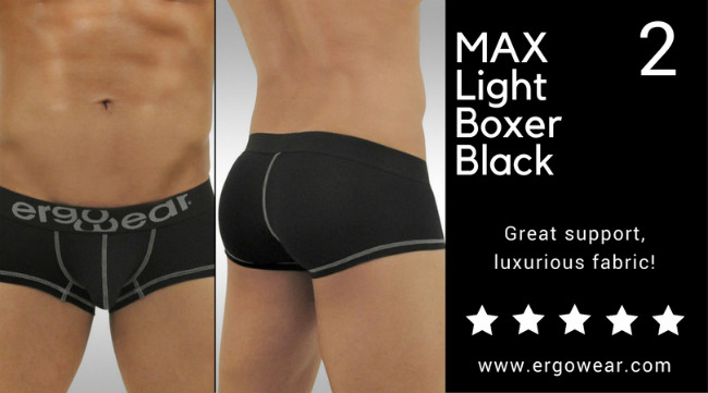 MAX Light Boxer Black, Great support, luxurious fabric!